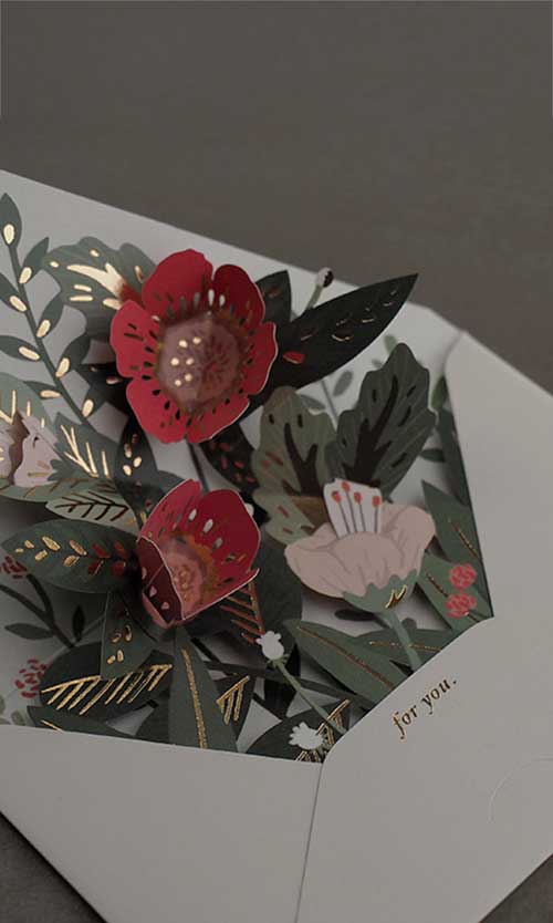 Floral Envelope フローラル ポップアップカード / Dear Alchemy