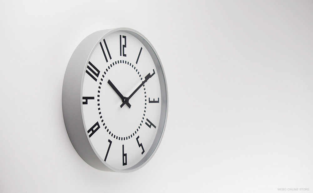 レムノス 掛け時計 アナログ エキクロック アルミニウム 灰 eki clock TIL16-01GY Lemnos グレー 直径25.6cm  厚さ4cm