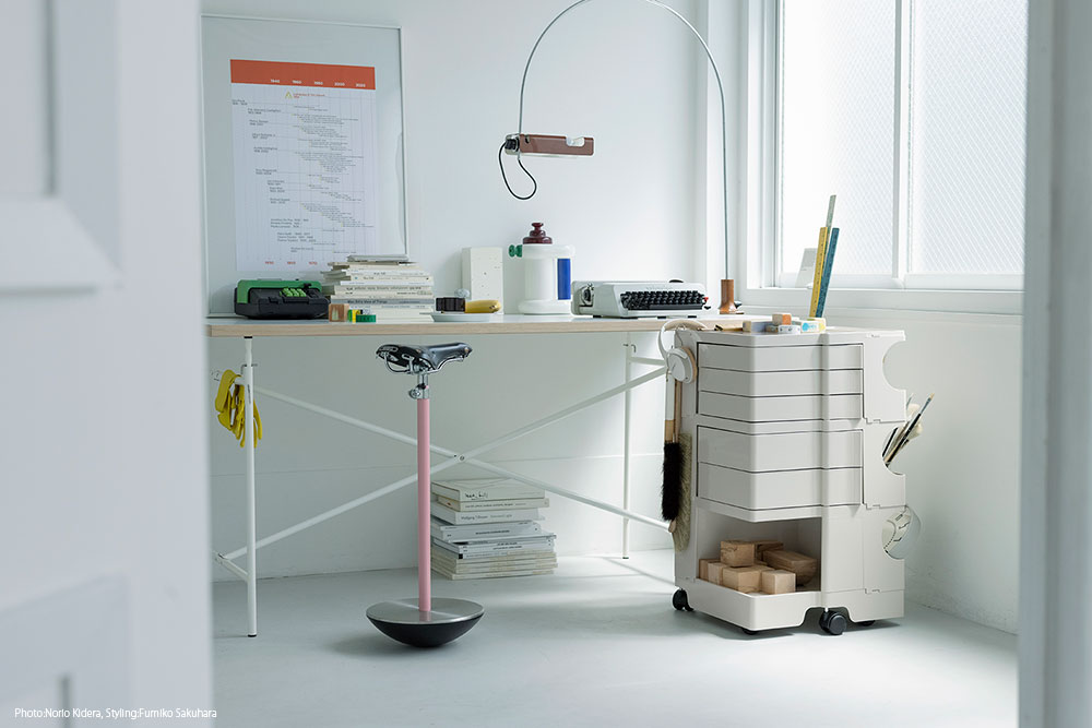 ボビーワゴン Joe Colombo ジョエ・コロンボ ホワイト 2段2トレイ BOBY WAGON ボビーワゴン 2段2トレイ WHITE｜ボビーワゴン2段 | THE