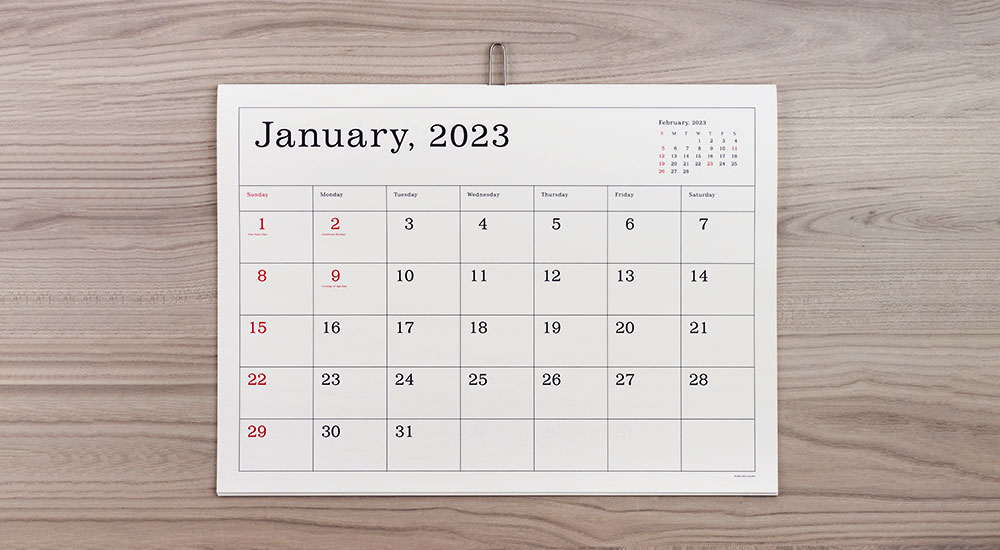 2021 CALENDAR by KASAI KAORU カレンダー シンプル デザイン / Ando gallery