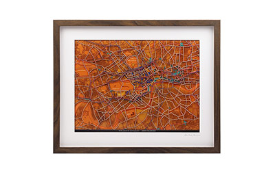 Map Art - London Orange - マップアート オレンジ