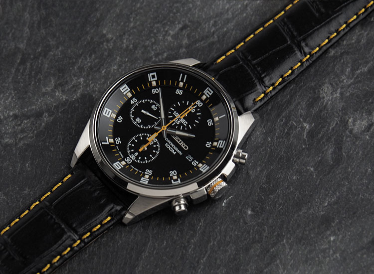 Chronograph Black Yellow 7T92 / SEIKO