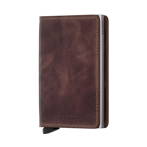 Slim Wallet Vintage Brown　スリムウォレット ヴィンテージブラウン / SECRID