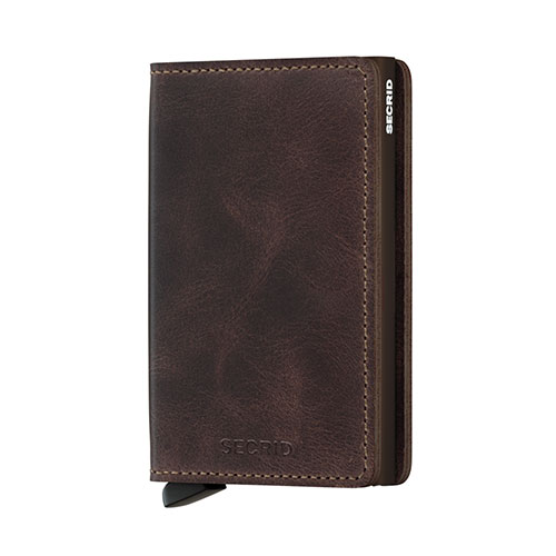 Slim Wallet Vintage chocolate スリムウォレット ヴィンテージチョコレート / SECRID