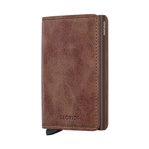 Slim Wallet Vintage Cognac-Brown スリムウォレット ヴィンテージコニャック / SECRID