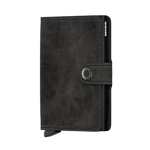 Mini Wallet Vintage Lether Black ミニウォレット ヴィンテージ ブラック / SECRID
