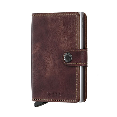 Mini Wallet Vintage Lether Brown ミニウォレット ヴィンテージ ブラウン / SECRID
