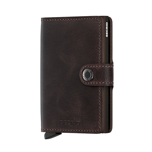 Mini Wallet Vintage Lether Chocolate ミニウォレット ヴィンテージ チョコレート / SECRID