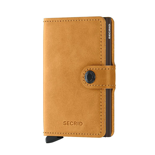 Mini Wallet Vintage Lether Ochre ミニウォレット ヴィンテージ オーカー / SECRID