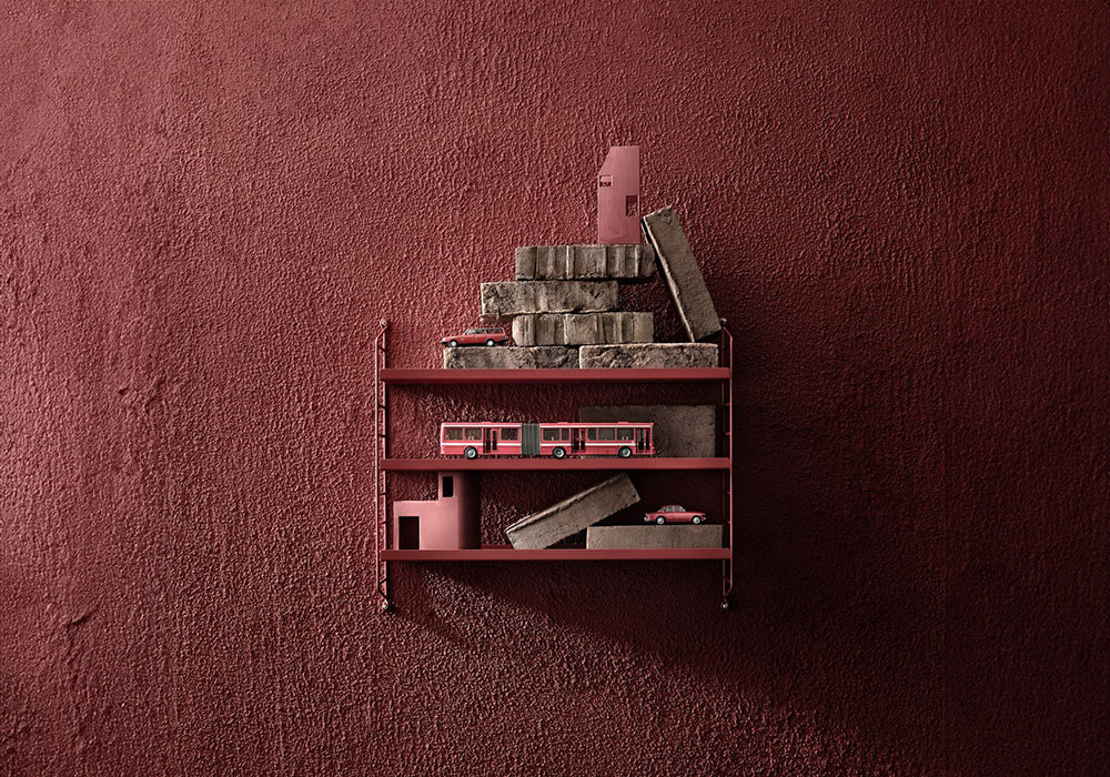 Strig Pocket Stockholm Color Oxtorgsröd ストックホルムカラー オックストリスリョッド / String Furniture